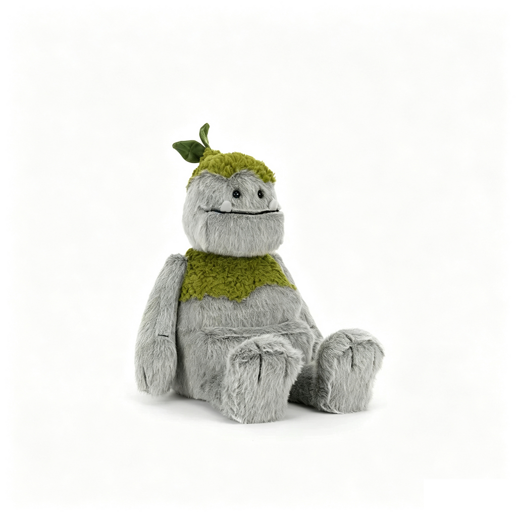 Cute Moss Forest Creature Plush Toy, Soft Fluffy Leaf‑Head Stuffed Monster Doll, Cuddly Collectible Gift for Kids & Plush Lovers