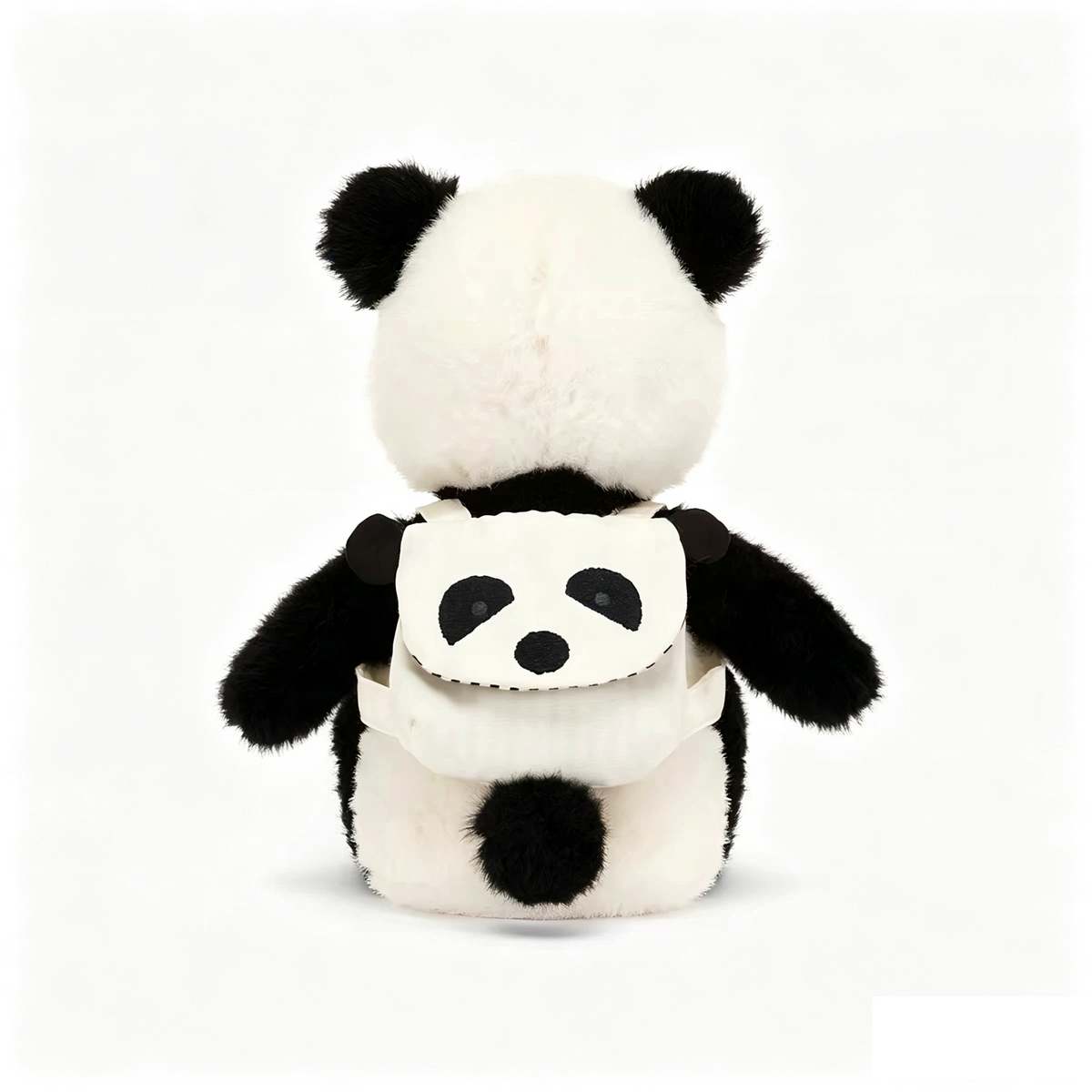 Cute Panda Plush Toy with Mini Backpack, Soft Fluffy Stuffed Panda Doll, Lovely Collectible Gift for Kids