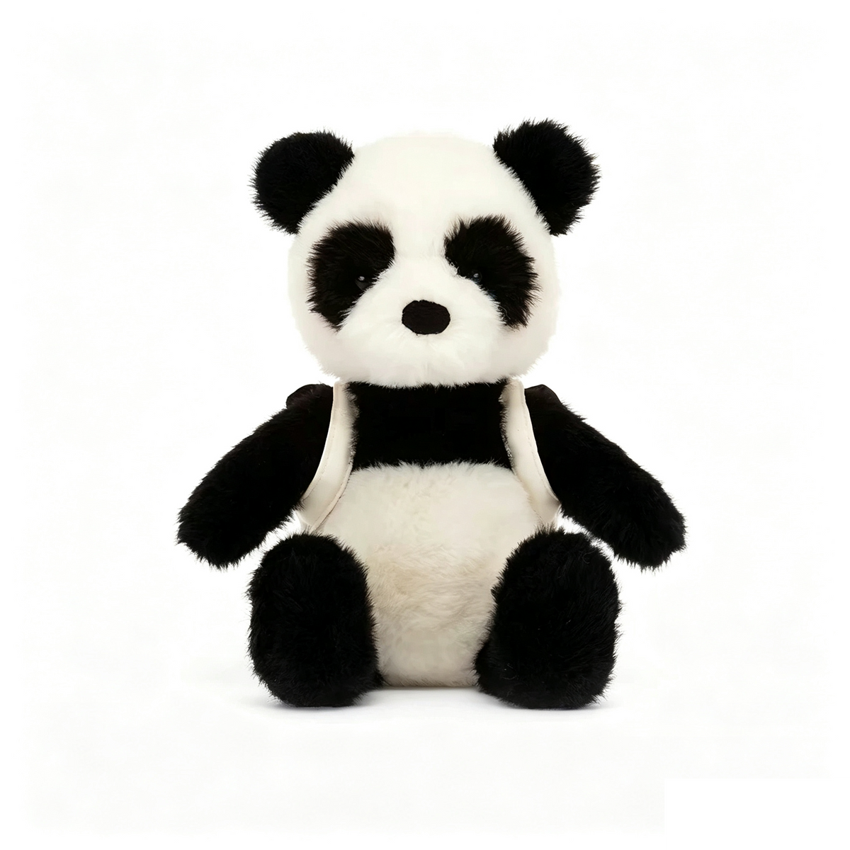 Cute Panda Plush Toy with Mini Backpack, Soft Fluffy Stuffed Panda Doll, Lovely Collectible Gift for Kids