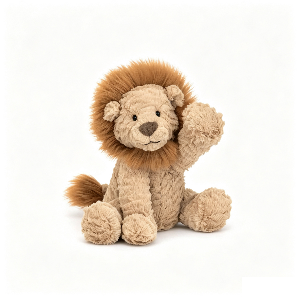 Cute Lion Plush Toy, Soft Fluffy Stuffed Lion Doll, Adorable Sitting Animal Plush Gift for Kids Size 31cm