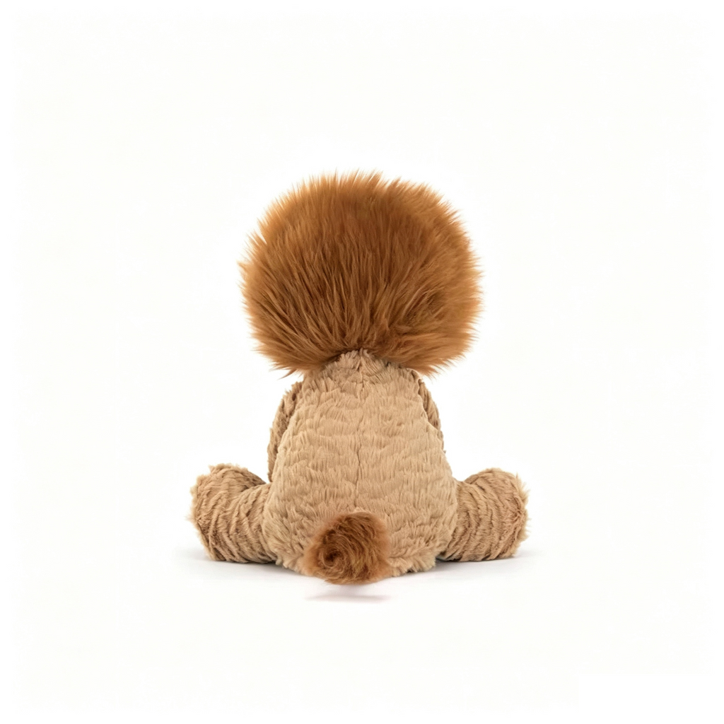 Cute Lion Plush Toy, Soft Fluffy Stuffed Lion Doll, Adorable Sitting Animal Plush Gift for Kids Size 31cm