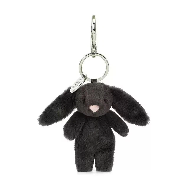 Jellycat Bashful Inky Bunny Bag Charm Soft Plush Keychain 10cm