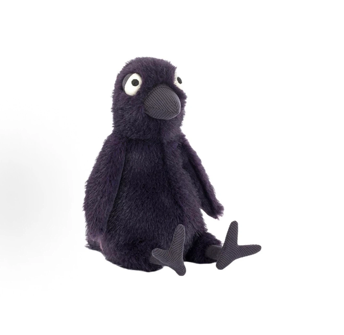 Cute Dark Purple Crow Plush Toy, Fluffy Raven Stuffed Animal, Halloween Decor Soft Plush Gift