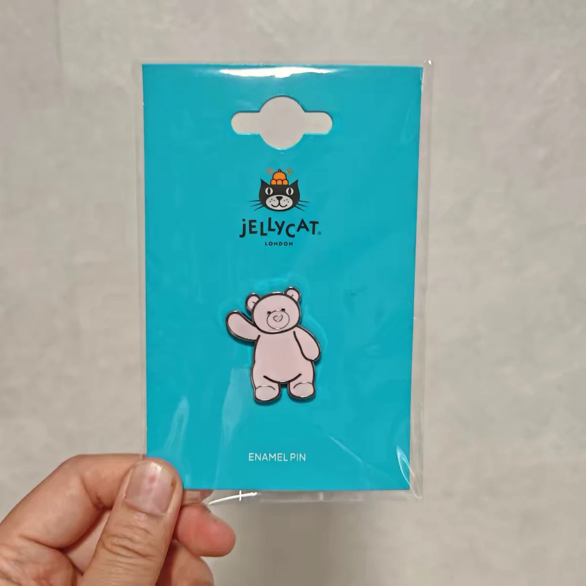 Jellycat Pink Bashful Bear Enamel Pin
