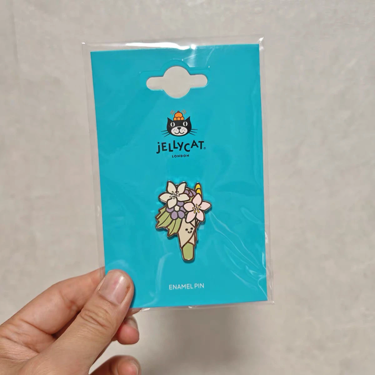 Jellycat Bear Head Enamel Pin Collectible