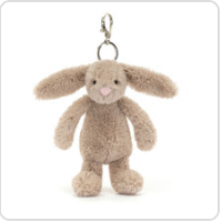 Jellycat Bashful Bunny Bag Charm Silver
